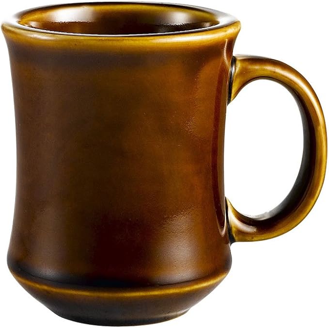 CAC China PM-7-C 7-Ounce Stoneware Round Mug, 3-1/4-Inch, Caramel Brown by CACChina