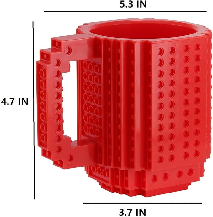 DEEXITO Build on Brick Coffee Mugs, Creative DIY Kids Party Cups - Image 3