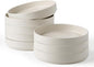 famiware Star 8.25" Pasta Bowls Set of 8, Bowl Plates, Matte White | Microwave by Famiware