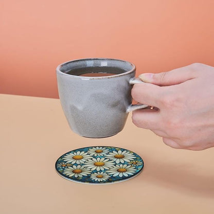 Daisy Coasters for Drinks, Daisy Decor Bar Drink Coasters for Coffee Table - Image 8