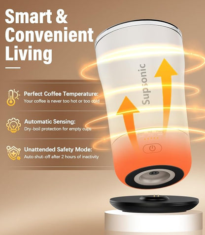 Supsonic Heated Coffee Mug, 14oz Smart Constant Temperature Travel Mug | Heat - Image 3