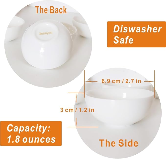 TeaCup 1.8 oz White Porcelain Gongfu Tea cups Ceramics Cups Small Cups Tiny - Image 5