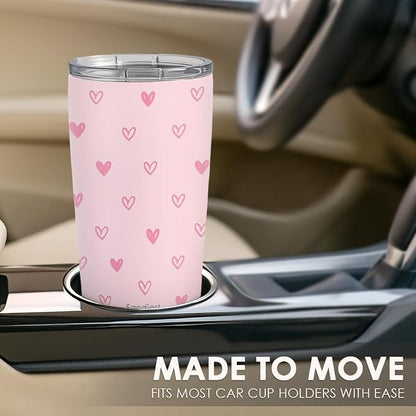 SANDJEST Heart Tumbler 20oz, Stainless Steel Travel Cup - Image 6