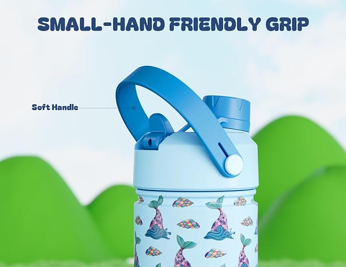 18 oz Kids Insulated Mermaid Water Bottle - Image 4