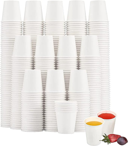 SIUQ 600 Pack 3 oz Paper Cups, Small Disposable Bathroom Mouthwash Cups | Mini by SIUQ