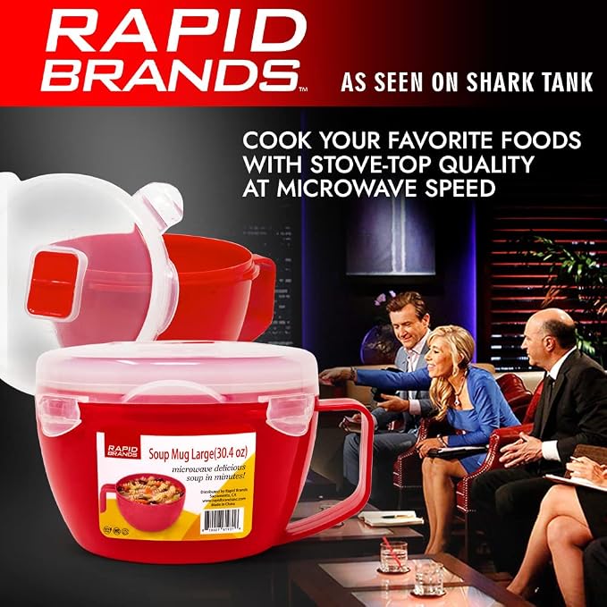Rapid Soup Mug | Microwaveable Soup & Noodle Cooker | Enjoy Hot Soups Anytime | - Image 8