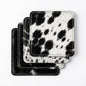 Cowhide Coasters Set of 6 – Genuine Hair-On Cowhide Drink Coasters, Square by Unknown