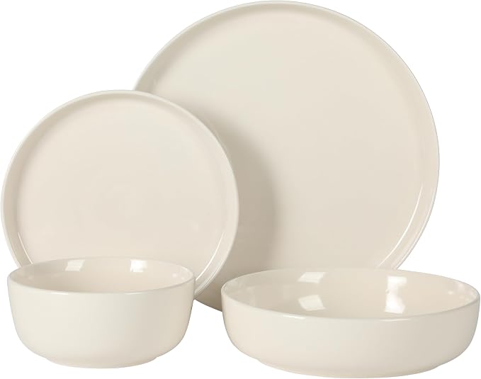 Gibson Home Serenity 16 Piece Modern Porcelain Dinnerware Set - Image 8