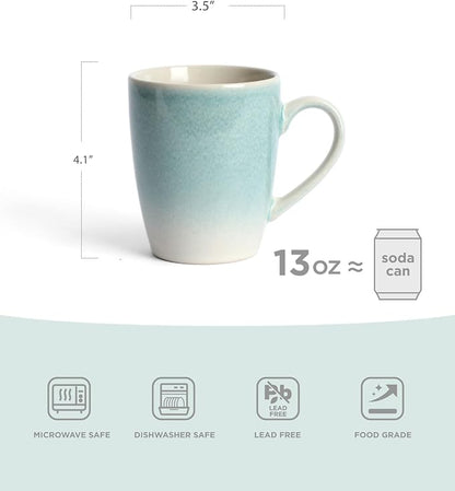 famiware Coffee Mugs Set, 13oz Mug Set of 6, Stoneware Cups - Image 5