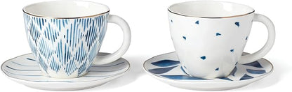 Lenox Blue Bay 4-Piece Teacup & Saucer Set by Lenox