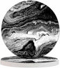 Marble Acrylic Texture Coasters for Drinks Nature Black Marbling Artwork for Tabletop Protection Coffee Table Living Room Kitchen Office Home Decor 2 Pcs,4 Inch