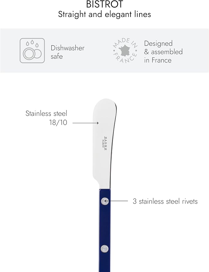 Sabre Paris - Set of 2 Spreader Knives 5.5 inches - Bistrot Collection - Perfect - Image 3