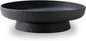 Granite Inspired Matte Black Fruit Bowl | Wide, Shallow Textured Pedestal Bowl by Unknown