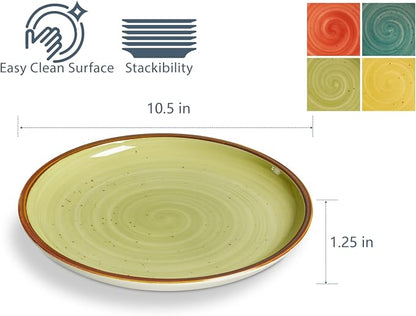 ONEMORE Porcelain Plates Set 10.5 inch Large Dinner Plates - Image 5