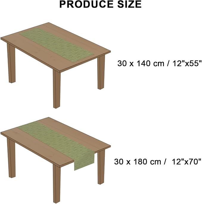 Table Runner 55 Inches Long, Vinyl Woven Heatproof Table Runners | Washable - Image 9