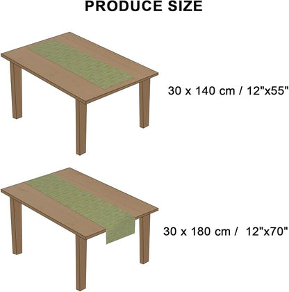 Table Runner 55 Inches Long, Vinyl Woven Heatproof Table Runners | Washable - Image 9