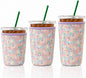 Cobetech Iced Coffee Sleeve Reusable, 3 Pack Neoprene Coffee Cup Sleeves by Unknown