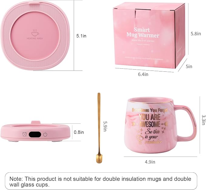 Coffee Mug Warmer & You are Awesome Mug Set, Electric Cup Warmer - Image 9