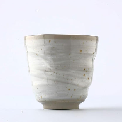 Japanese Tea Cups Handleless Coffee Mugs 6.4 oz Set of 4 | Mino Yaki ceramic - Image 5