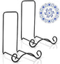 Wrought Iron Bowl Deep Platter Stand Detachable Metal Scroll Display Rack Easel by Baderke