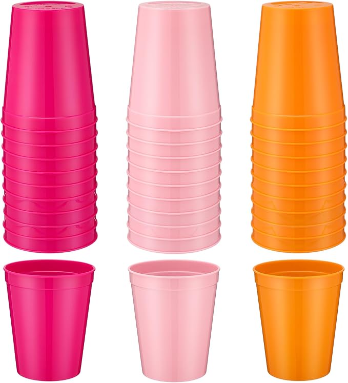 Yungyan 24 Pcs Reusable Plastic Cups 16 Oz Baby Shower Cups by Yungyan
