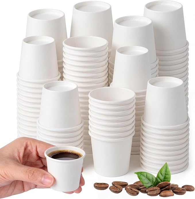 400 Pack 2oz Mini Coffee Cups Disposable Paper Cups Hot or Cold Beverage Cup by Unknown