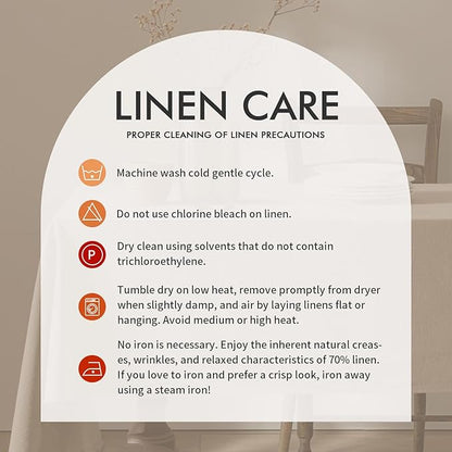 MIULEE Natural Linen Cotton Blend Tablecloth Rectangle, Luxury Waterproof Stain Resistant Durable Farmhouse Oblong Table Cloth for Dining Party Christmas Weddings Birthday, 52 x 102 inch, Ivory Cream