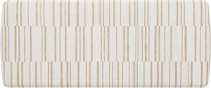 House of Noa Nama Standing Mat – Anti-Fatigue Cushioned Kitchen Mats for Floor | Ergonomic Bounce-Back Foam Kitchen Mats | Anti-Fatigue Mats for Kitchen & Standing | Nara Stripe Natural | 30" x 72"