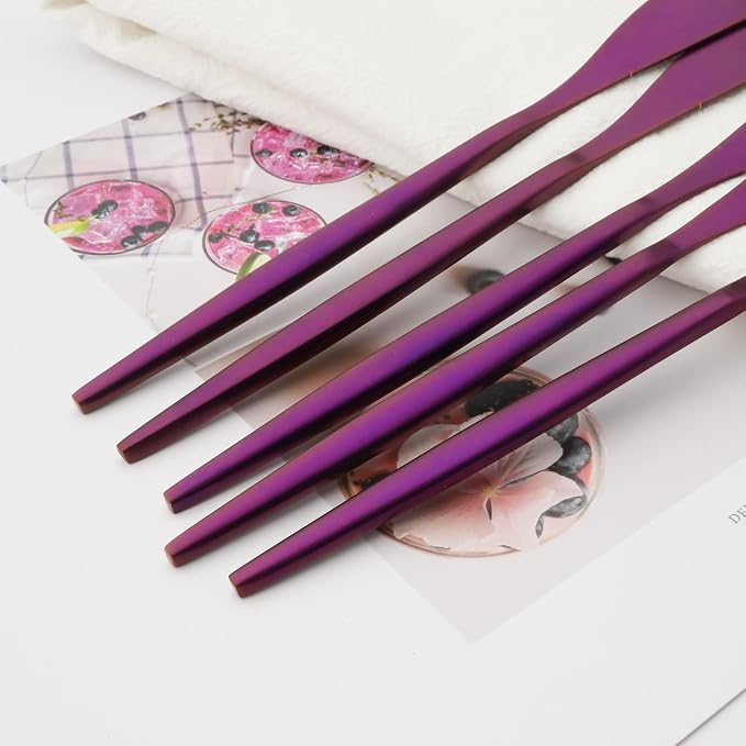 10 Pcs Purple Cheese Spreader Knife, Stainless Steel Butter Spreader, Use - Image 3