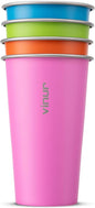 VINUR Stainless Steel Cups-20 oz Stackable Metal Drinking Glasses 4 Pcs | 20 oz by Vinur