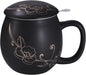 Yundu 12 OZ Ceramic Mug with Lid & Tea Strainer by YunduHome