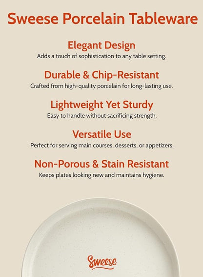 Sweese Porcelain Dessert Plates 7.4 Inch Set of 6 - Image 7