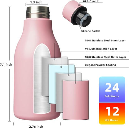 BJPKPK 12oz Insulated Water Bottle, Stainless Steel Bottle - Image 3