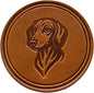 Dog Breed Leather Coasters – Premium Full Grain Table Protectors by Handmade