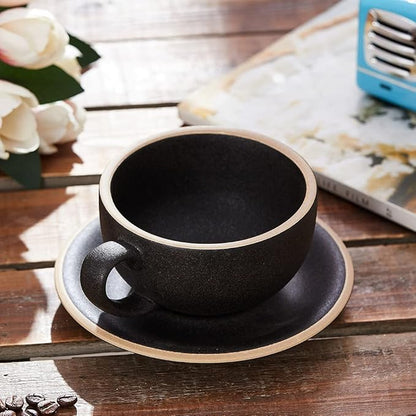 Coffeezone Vintage Design 12 oz Ceramic Latte Art Cappuccino Barista Cup - Image 5