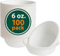 6 oz. Compostable Bowls [100-Pack] – Eco-Conscious Soup Bowls Made from Sugarcane Bagasse Fiber – Heavy-Duty, Microwave & Refrigerator Safe – Ideal for Parties, Snacks & Everyday Meals (6 oz [160ml])