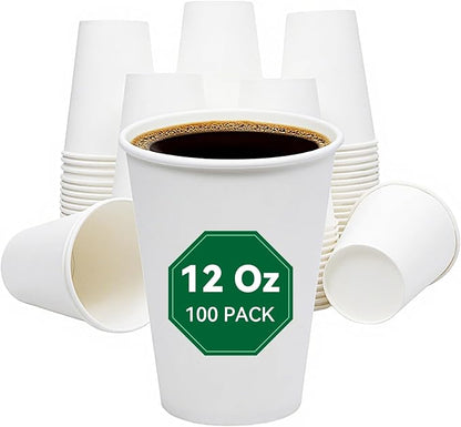 Coffee Cups, Disposable Cups for Hot and Cold, Disposable Coffee Cups for by Cxsel