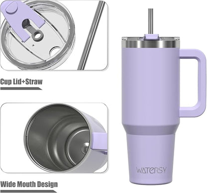 20 oz Tumbler with Handle, Tumbler with Lid and Straw, Double Wall Insulated - Image 9