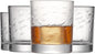 SHOSHIN Premium Hand Cut Whiskey Glasses (13 OZ, Set of 4) - Handmade Double Old Fashioned Scotch Glasses - Gift for Bourbon Lovers - Style Glassware for Rum - Fish Pattern set of 4