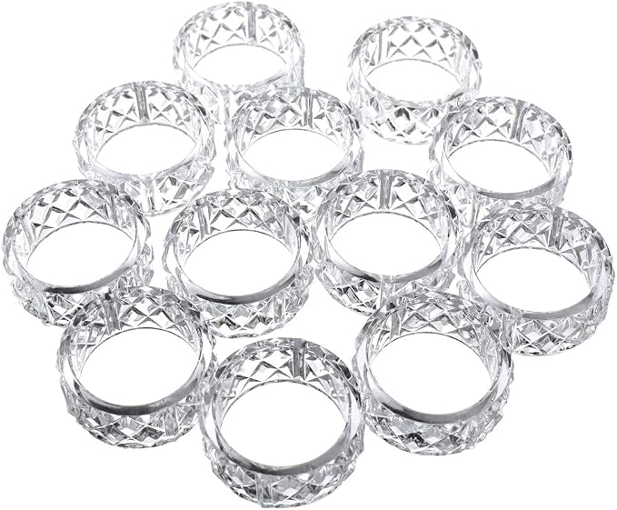 Clear Acrylic Napkin Holder Rings by HOMEFORD