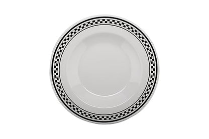 G.E.T. B-1611-X-EC Melamine Pasta Bowl with Wide Rim, 16 Ounce, Diamond Chexers (Set of 4)