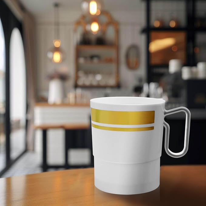 Party Essentials 8-Ounce Hard Plastic Coffee Cup/Tea Mug - Image 4