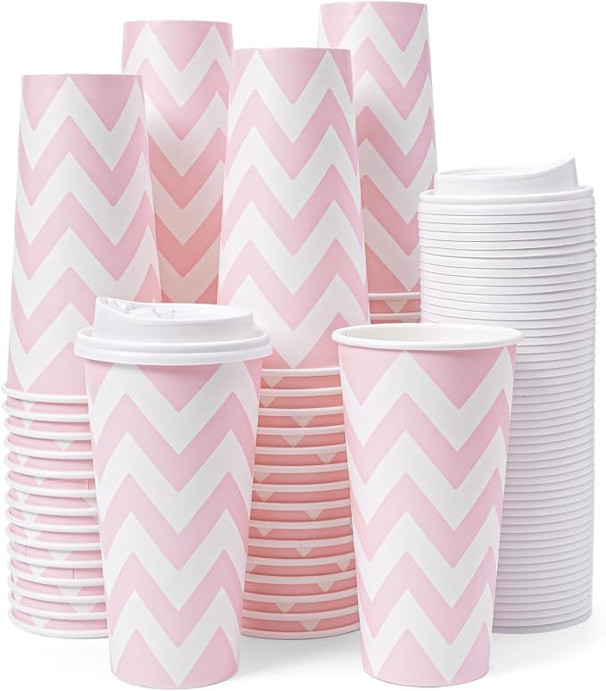 Tamone 100 PACK 20OZ Pink Coffee Cups by InjectingCreativityandBeautyintoModernLife