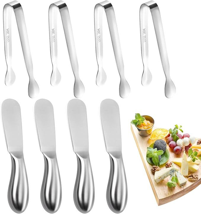 Butter Spreader Knife Set 8 PCS Stainless Steel Cheese Butter Spreader Knives by MLURCU