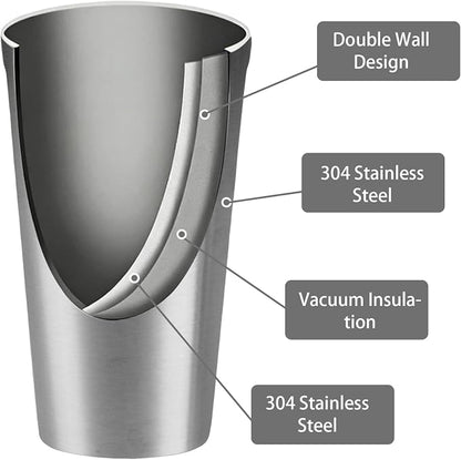6PCS Stainless Steel Cups 16 oz, Double Wall Vacuum Insulated Stainless Steel - Image 4