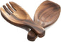 Woodard & Charles Acacia Wood Salad Hands Servers, 7 3/8" x 3 1/8" | Pair of by WoodardandCharles