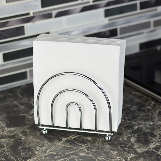 Chrome Paper Napkin Holder & Tissue Dispenser - Image 4