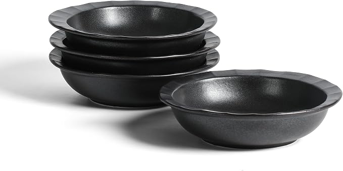 Stone Lain Oasis Stoneware Bowl Dish Set, 4-Piece Pasta Bowls by Unknown