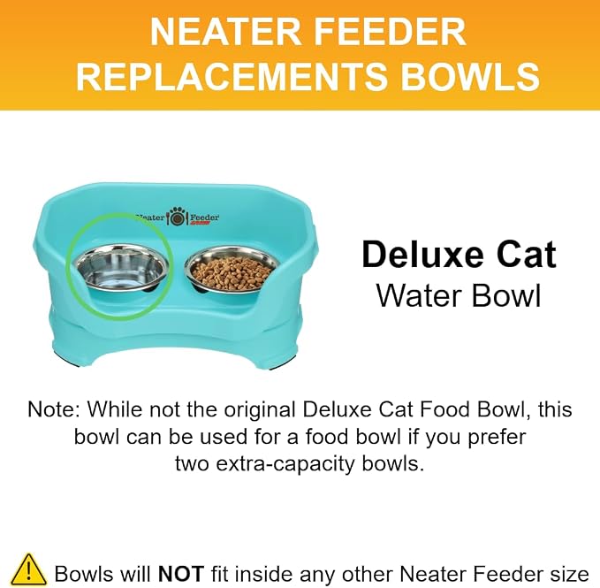 Neater Pet Brands 1.5 Cup Shallow Stainless Steel Cat Bowls, 1 Single Neater - Image 4