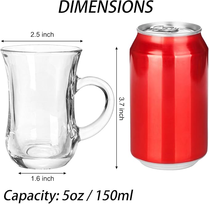 Set of 6 Turkish Tea Glasses - Image 2
